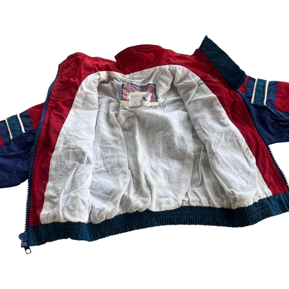 Vintage Weather Tamer 18M Blue Red 1999 Cyber Space Windbreaker Outerwear Jacket
